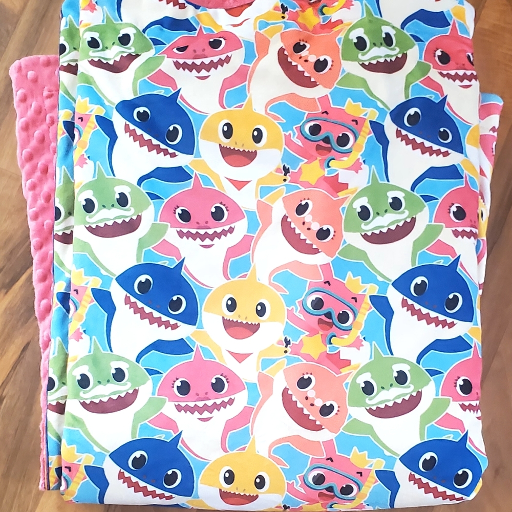 Toddler size double sided minky blanket